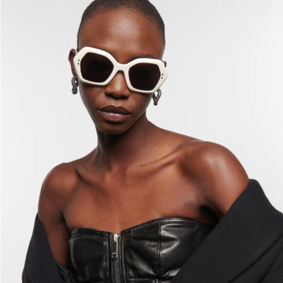 Isabel Marant White hexagonal sunglasses - Picture 1 of 7